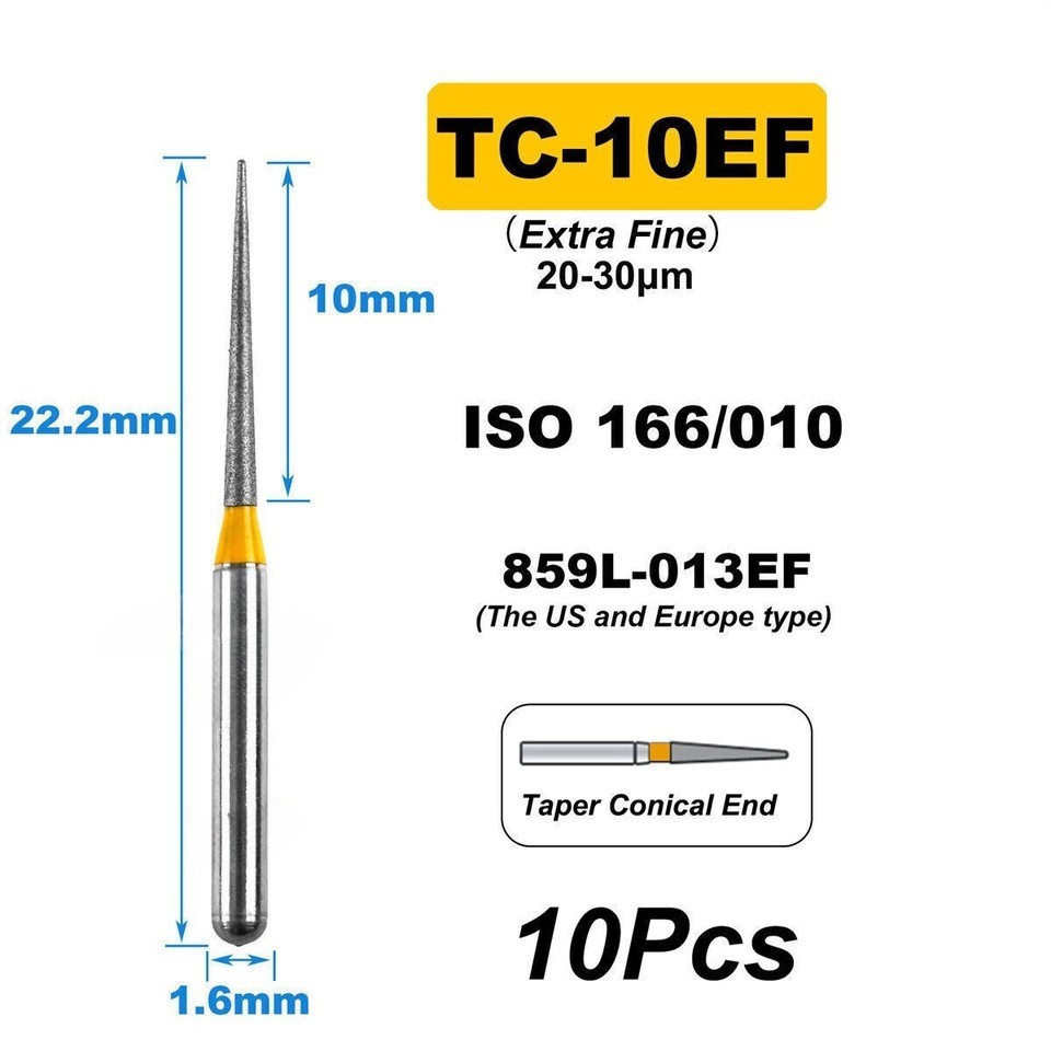 Dental TC Type Burs For High Speed Handpiece Diamond Burs FG TC-EF Dia.1.6mm