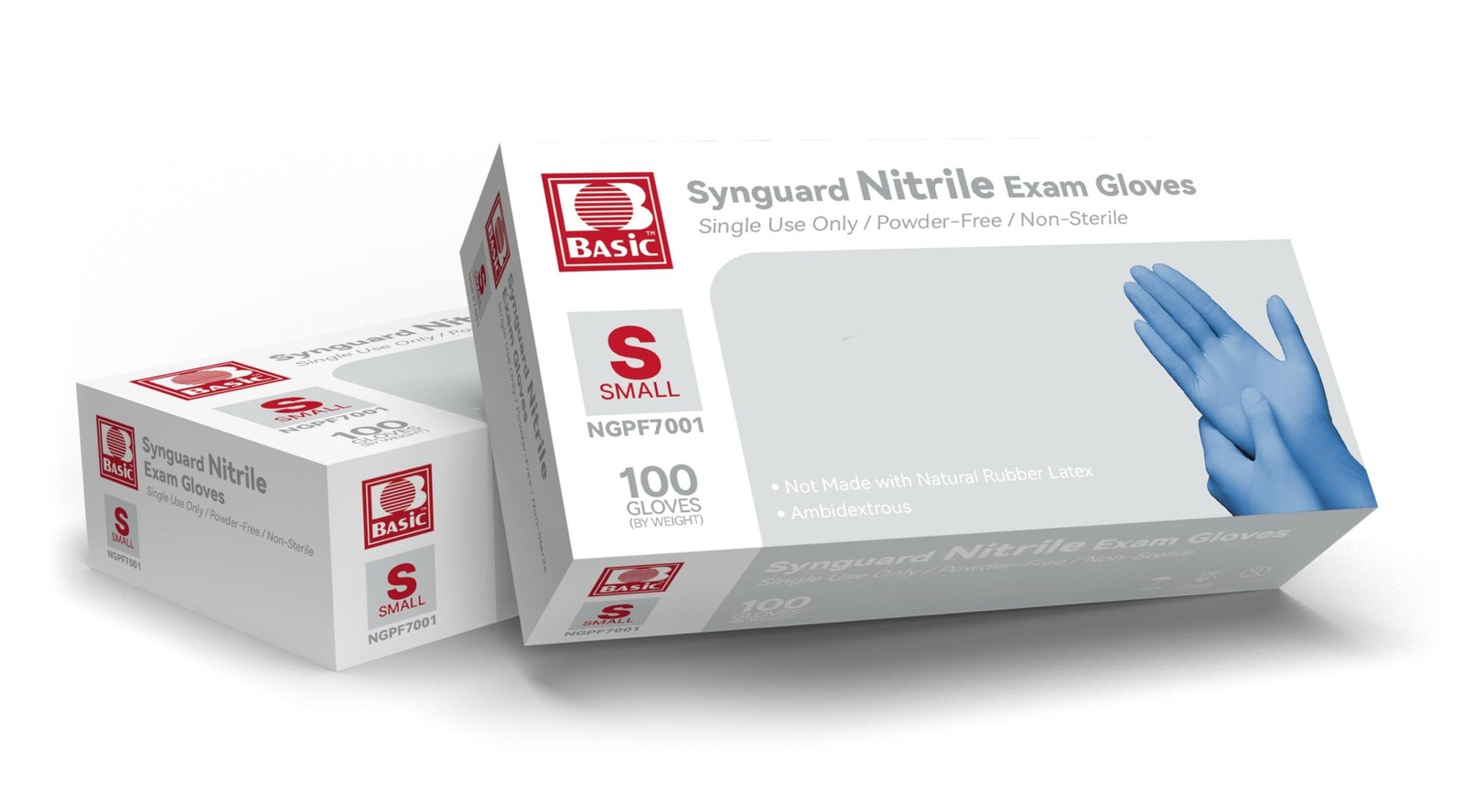 Basic Medical Blue Nitrile Exam Gloves – Latex-Free & Powder-Free – NGPF-7001…