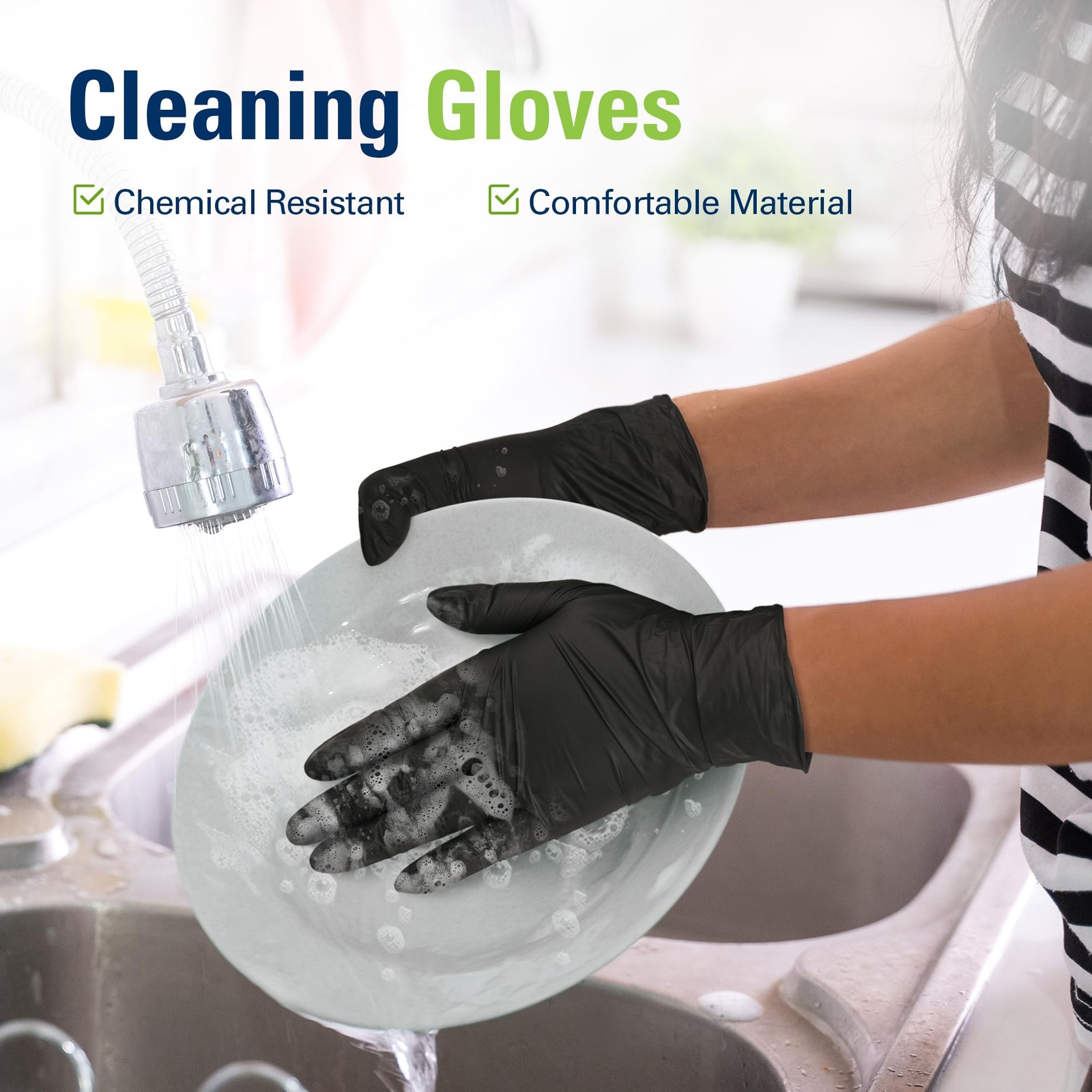 SWIFTLITE Nitrile Gloves, Disposable Black X-Large, 12-black(x-large 1000)