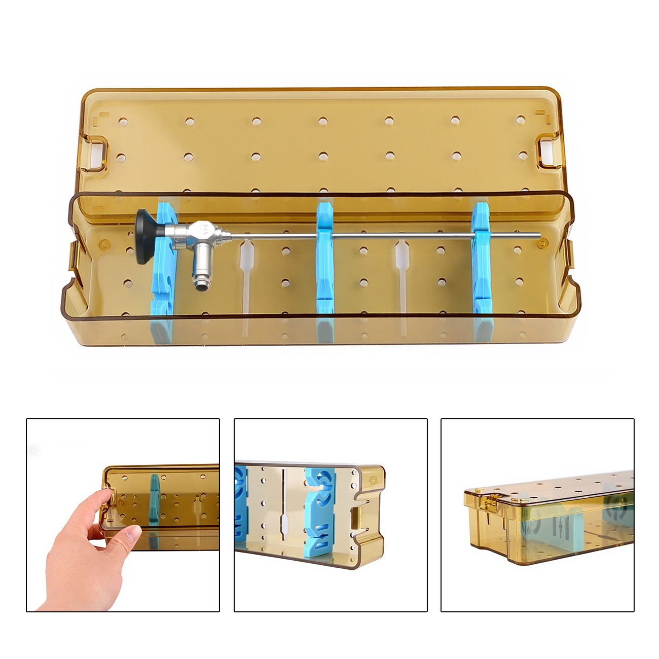 1Pc PPSU Endoscope Disinfection Container Surgical Instrument Sterilization Tray