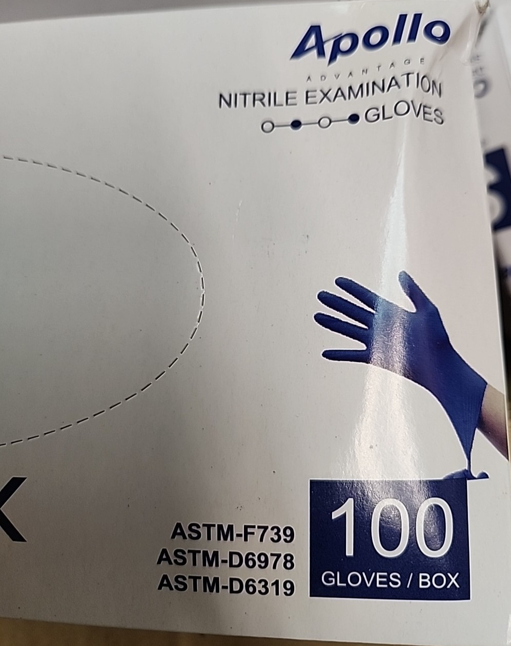 Medical Nitrile Exam Gloves, Apollo Advantage Nitrile Gloves by Dell Corning /S