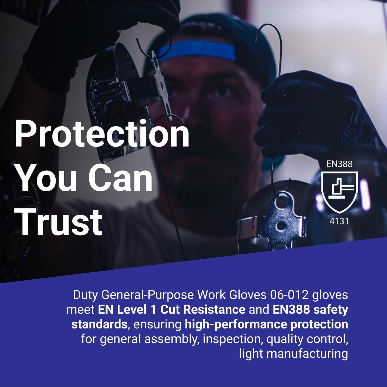 Armor Guys Multi-Purpose Work Gloves 06-012 Polyurethane Coated Palm For Firm