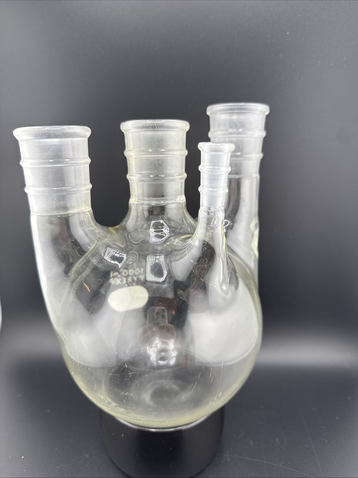 Lot Lab Glass: Cylindrical Dropping Funnel, 3 Neck, 3 Neck W Thermometer Jt & +