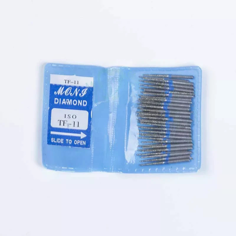 50Pcs Dental Burs Diamond Burs Stainless Steel For High Speed Handpiece TF Type