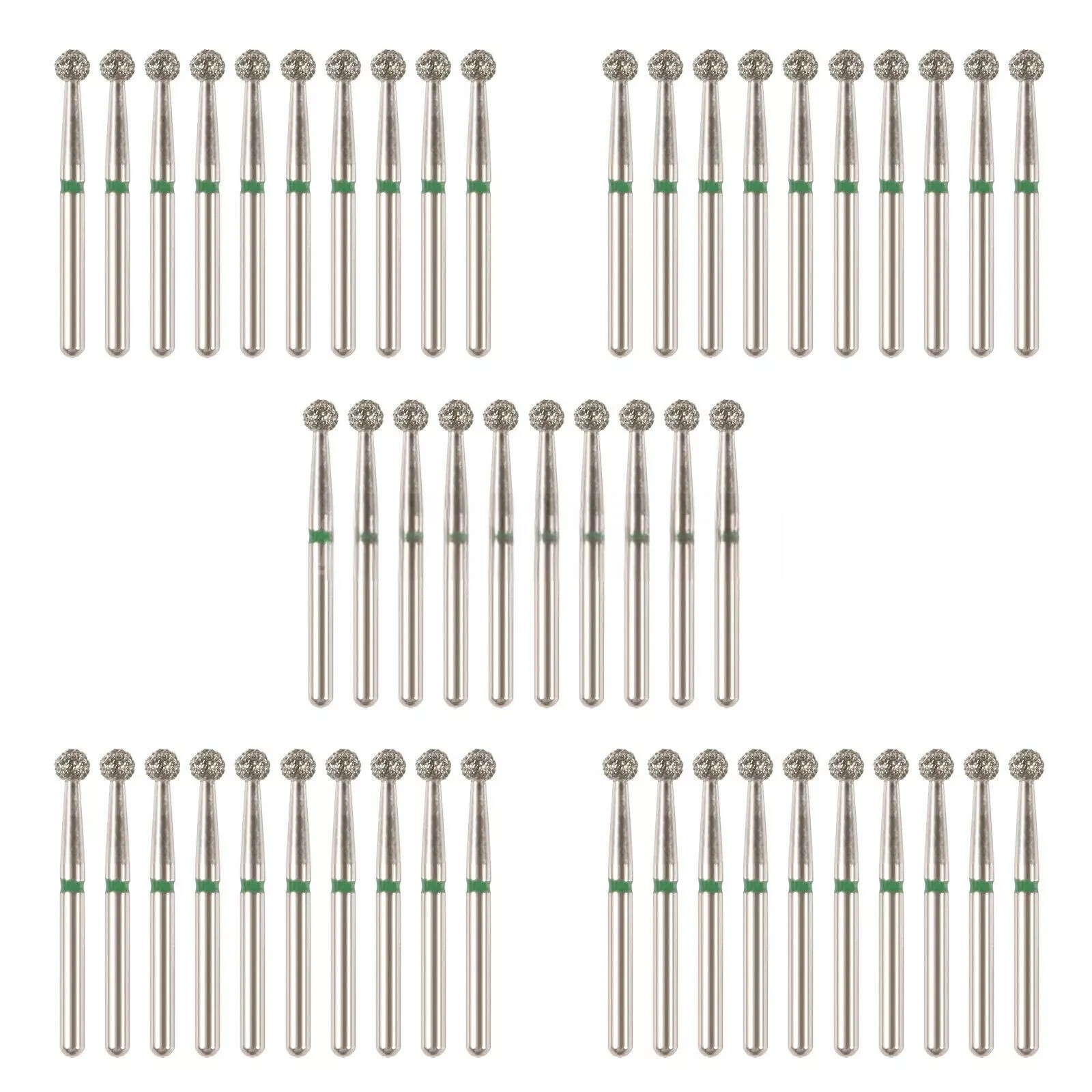 50 Pcs/Pack High Speed Handpiece Medium FG 1.6mm Ball Round Diamond Burs BR-30C
