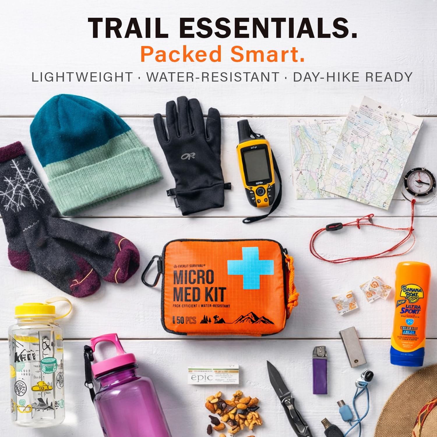 Everlit Mini First Aid Kit 3-Pack Ultralight Compact Water-Resistant Hiker