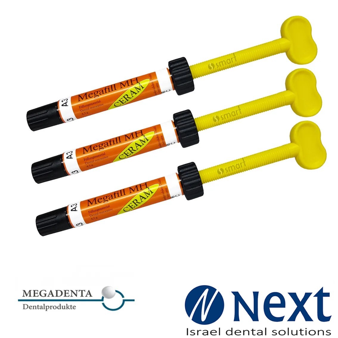 lot x 3 Dental Composite Mega-Fill Ceram Anterior Posterior filling MEGADENTA