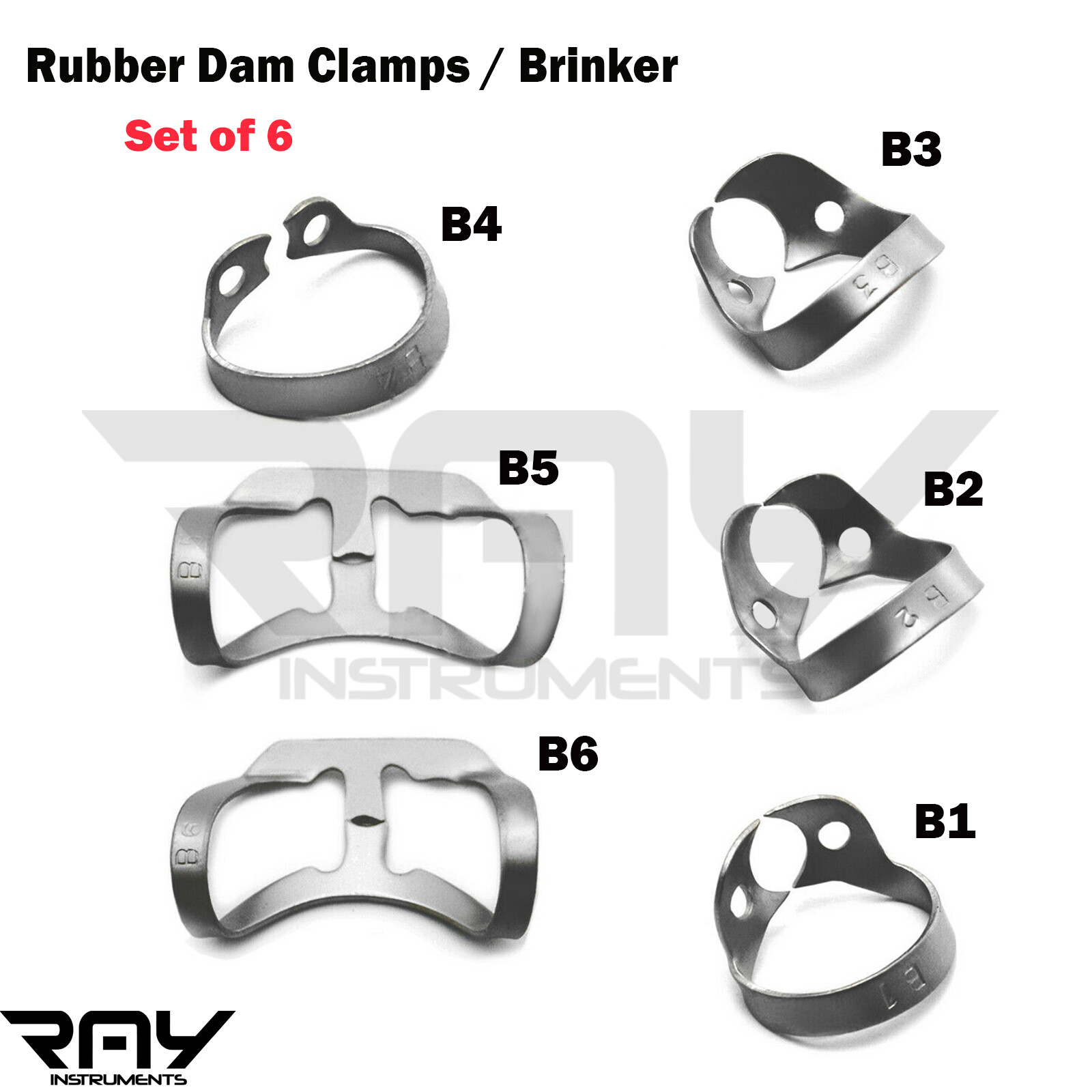 Dental Rubber Dam Clamps Brinker Clamp Tissue Premolar Clamp Molar Instruments