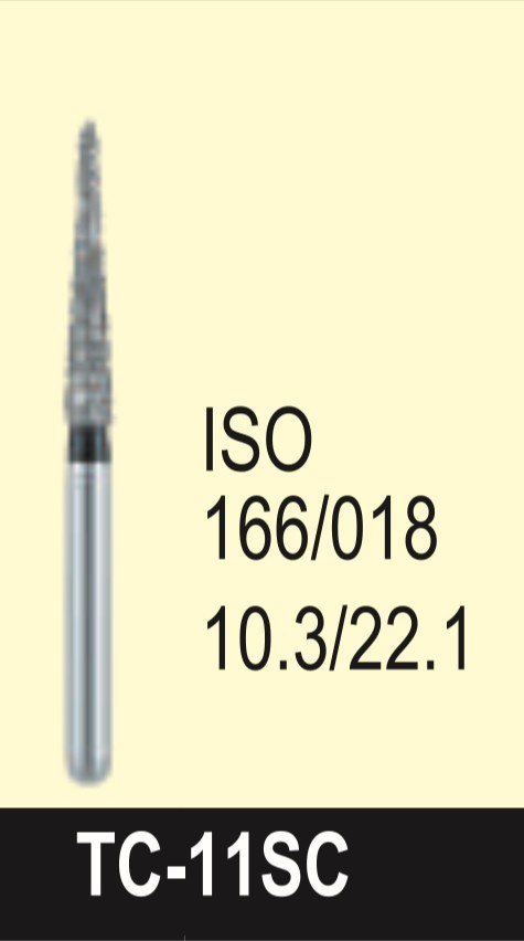 100 PCS TC-11SC Super Coarse Diamond Burs Taper Conical End for Dental Handpiece