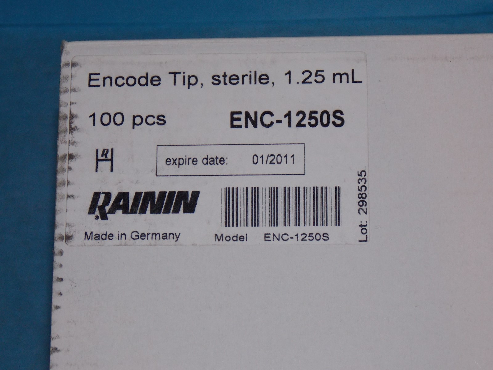 RAININ ENCODE TIP ENC-1250S, STERILE 1.25ML BOX OF 100