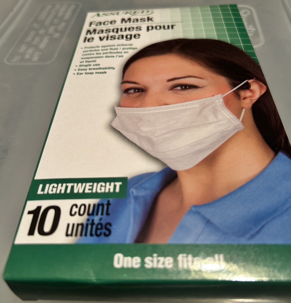 Face Masks Face Masks Face Masks-1 ea 10 ct Pack one-size-fits-all, lightweight