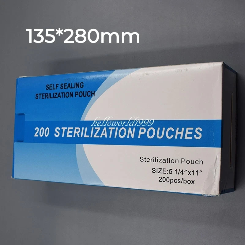 1 Box Autoclave 200 Pcs Sterilization Pouch Bag Self Sealing Self-Seal 5.25»x11