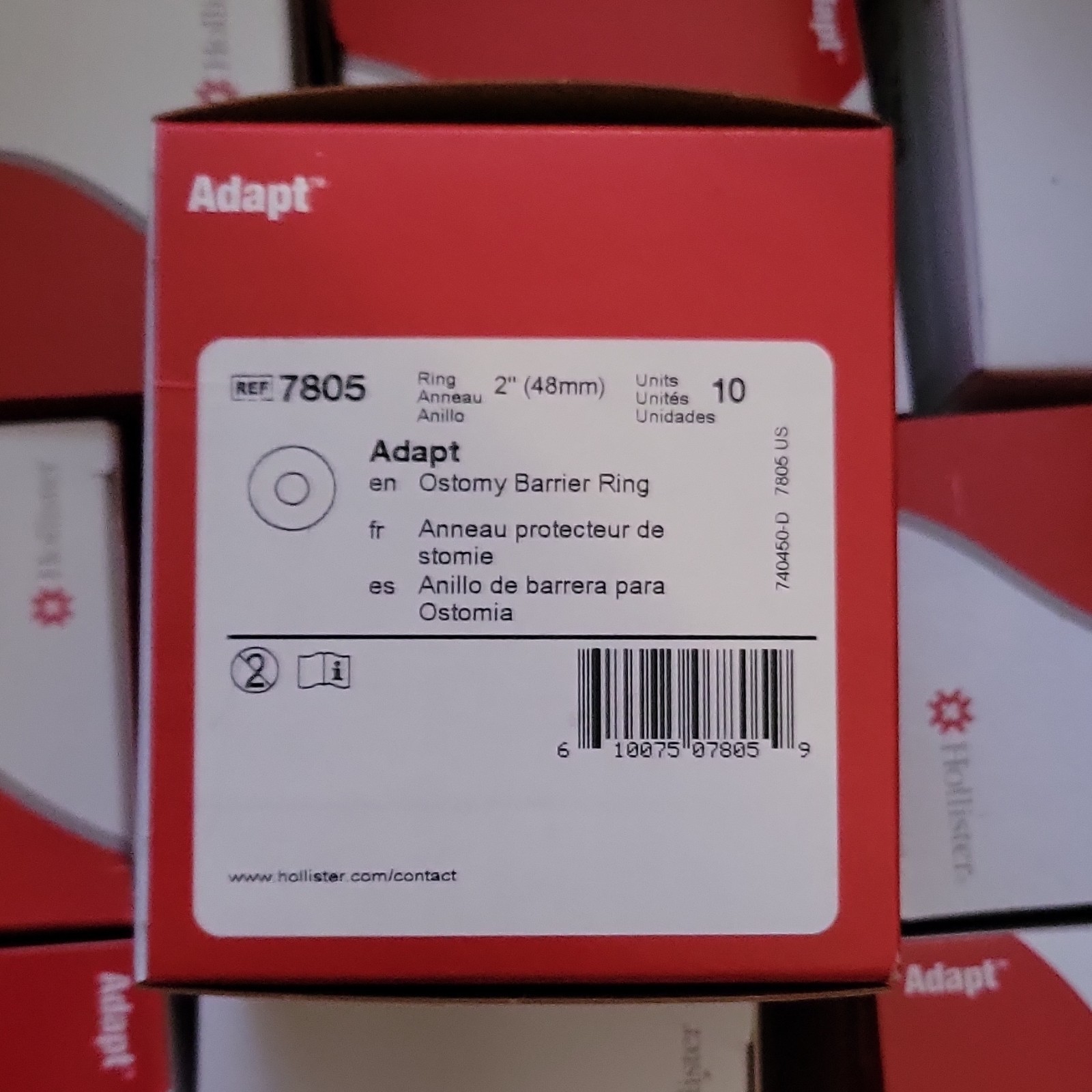 Hollister Adapt 7805 Ostomy Barrier Ring 2″ (48mm) Box of 10