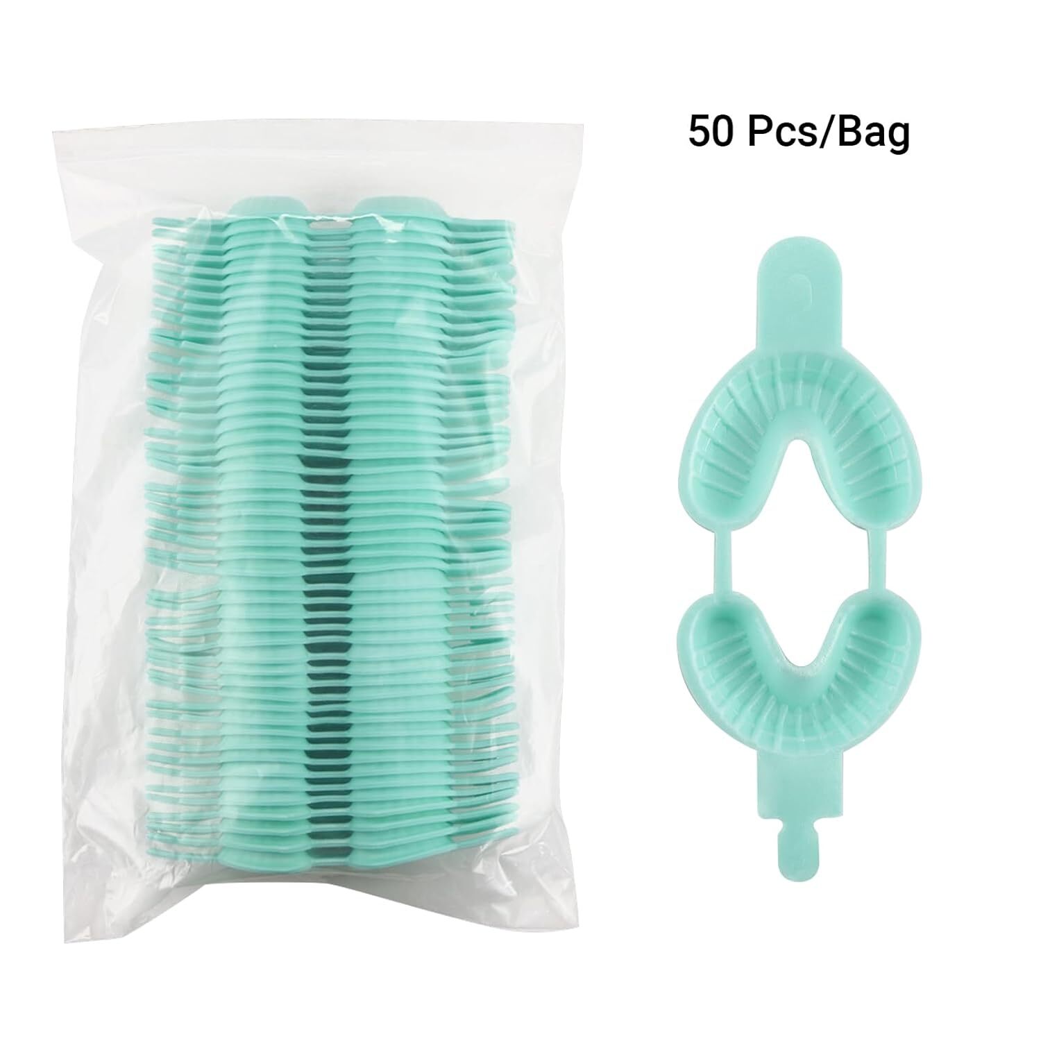 50Pcs/PK Dental Fluoride Disposable Foam Trays Dual Arch Trays Gel/Foam GD-1541