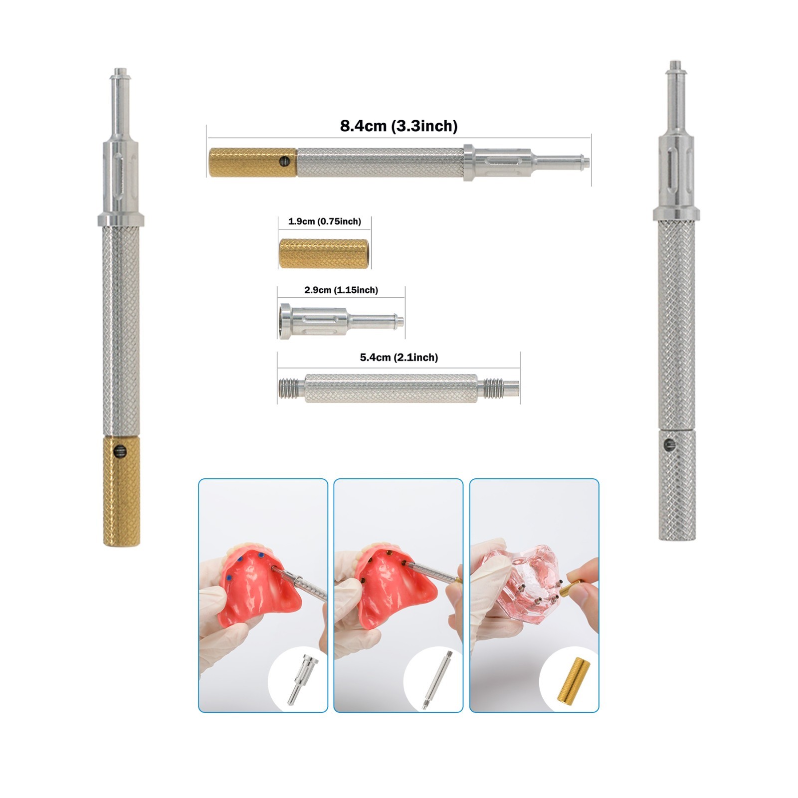 US Implant Universal Dental Retention Caps Insertion Extraction Remove Core Tool