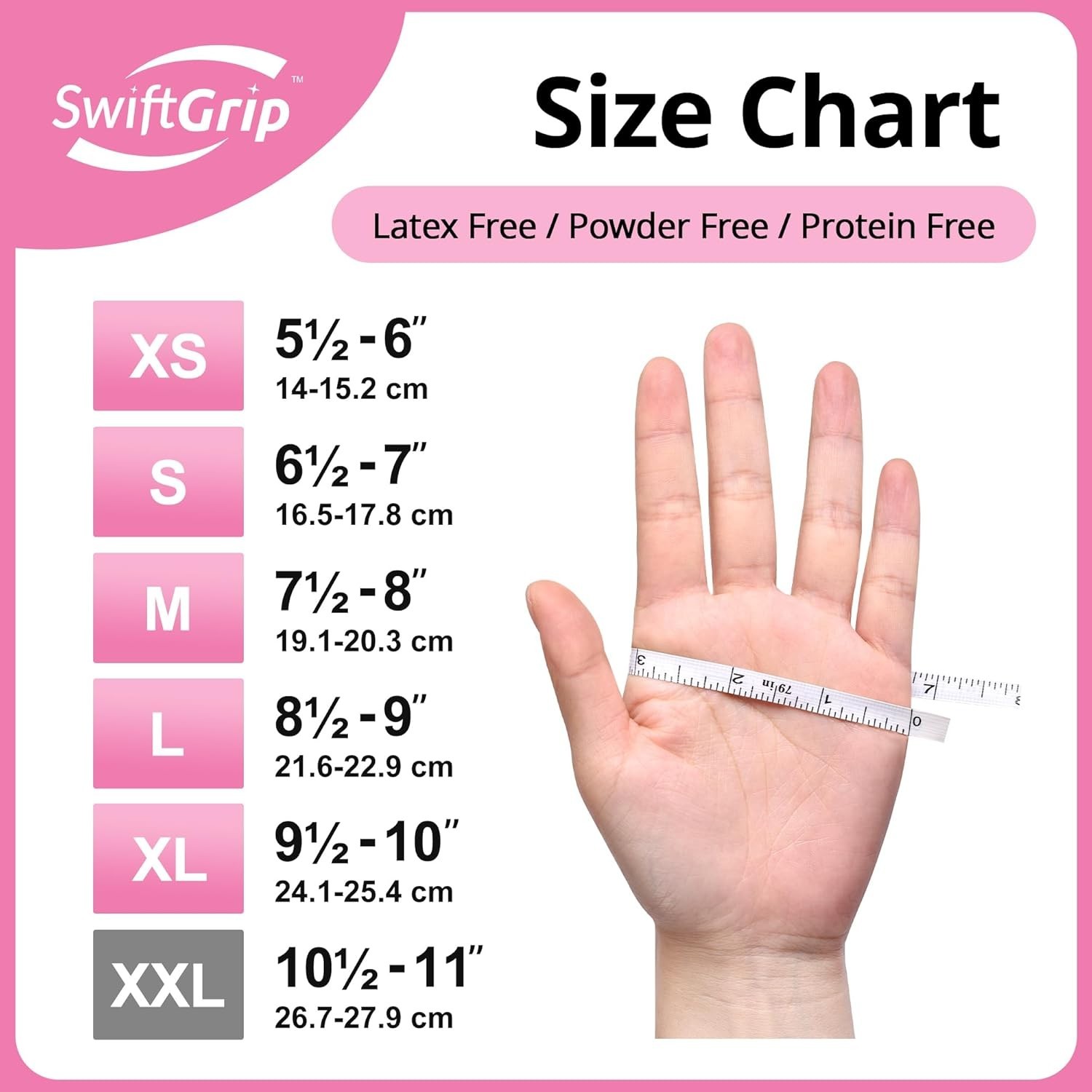 Waterproof Pink Disposable Gloves, Nitrile, 3-mil Thickness, 100 Count Medium