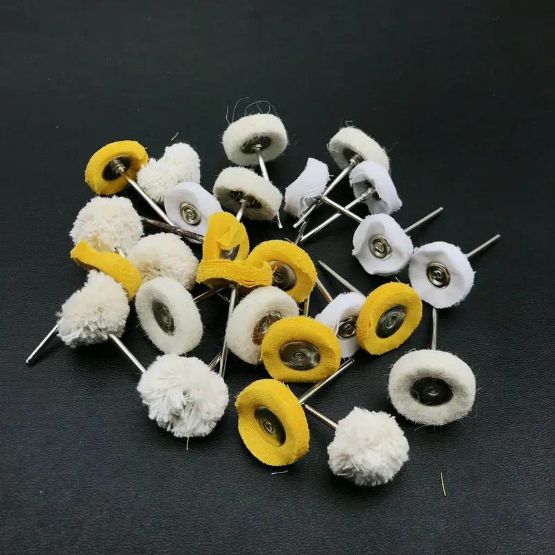 50pc Dental Wool Polishing Wheel Buffing Pad Brush 3/32 2.35mm Lab Rotary Tool