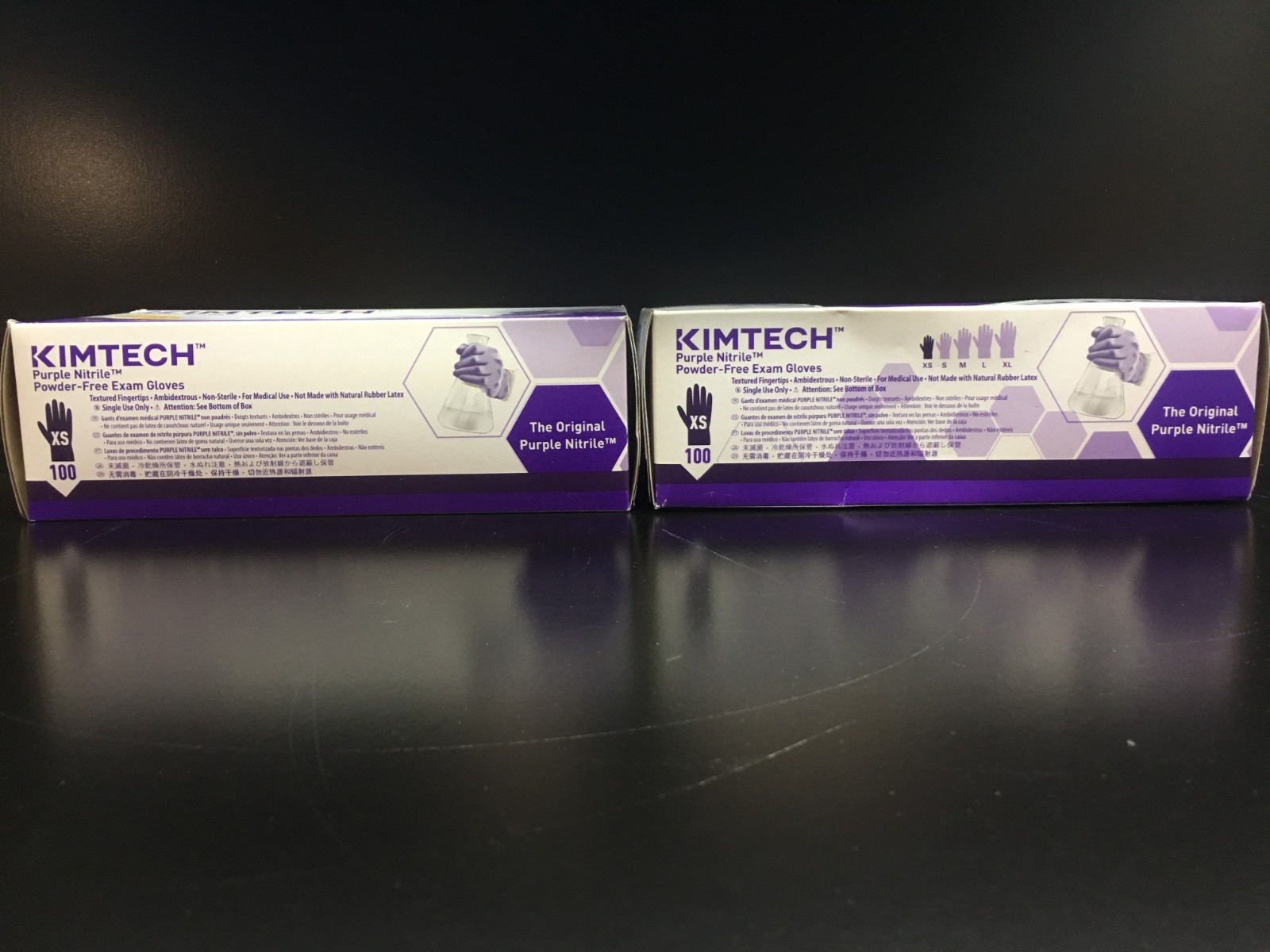 Kimtech REF 55080 Purple Nitrile Powder-Free Exam Gloves XS Lot 2 PKS