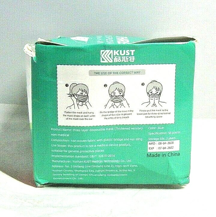 Kust 50 Pack 3-Layer Masks