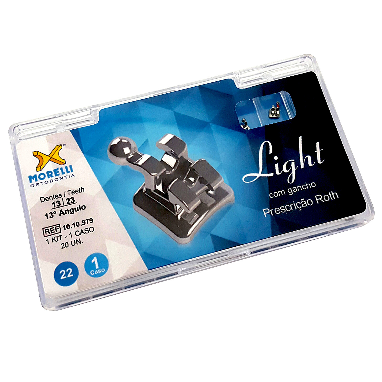 MORELLI BRACKET CASE ROTH LIGHT 0.22 W/H 3/4/5 PACK/20UN Orthodontic USA