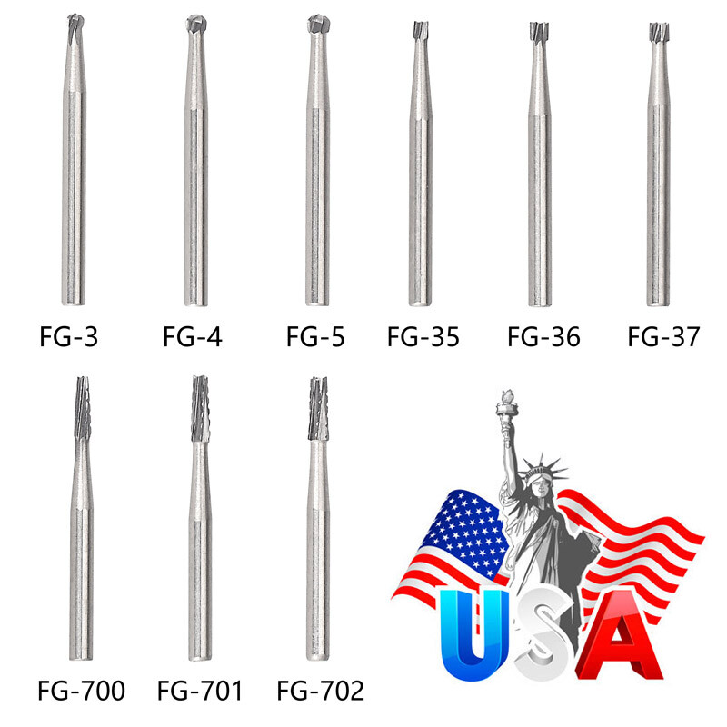 Dental Burs FG1-5 7901 7406 High Speed Round Tungsten Carbide Burr Friction Grip