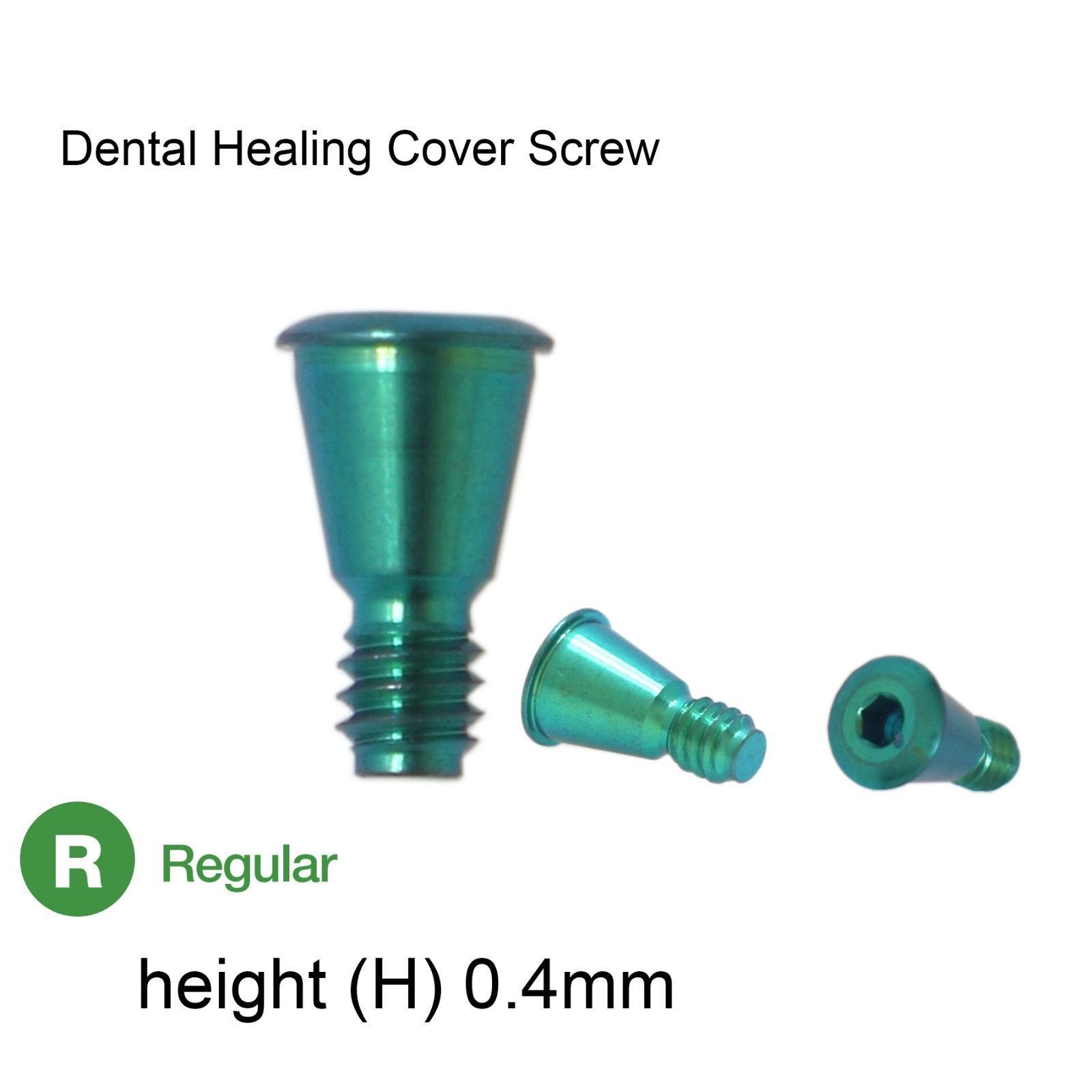 US Dental Healing Abutment Cap Cover Screw Fits DIO UF II Regular Hex Implants