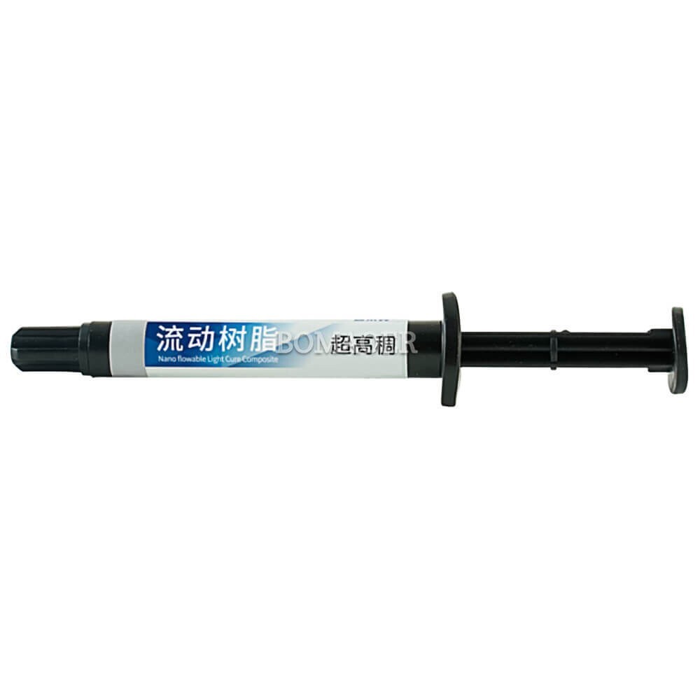 Dental Light curing Composite Flowable Resins Super Low Flow 4 shades 3g/Syringe