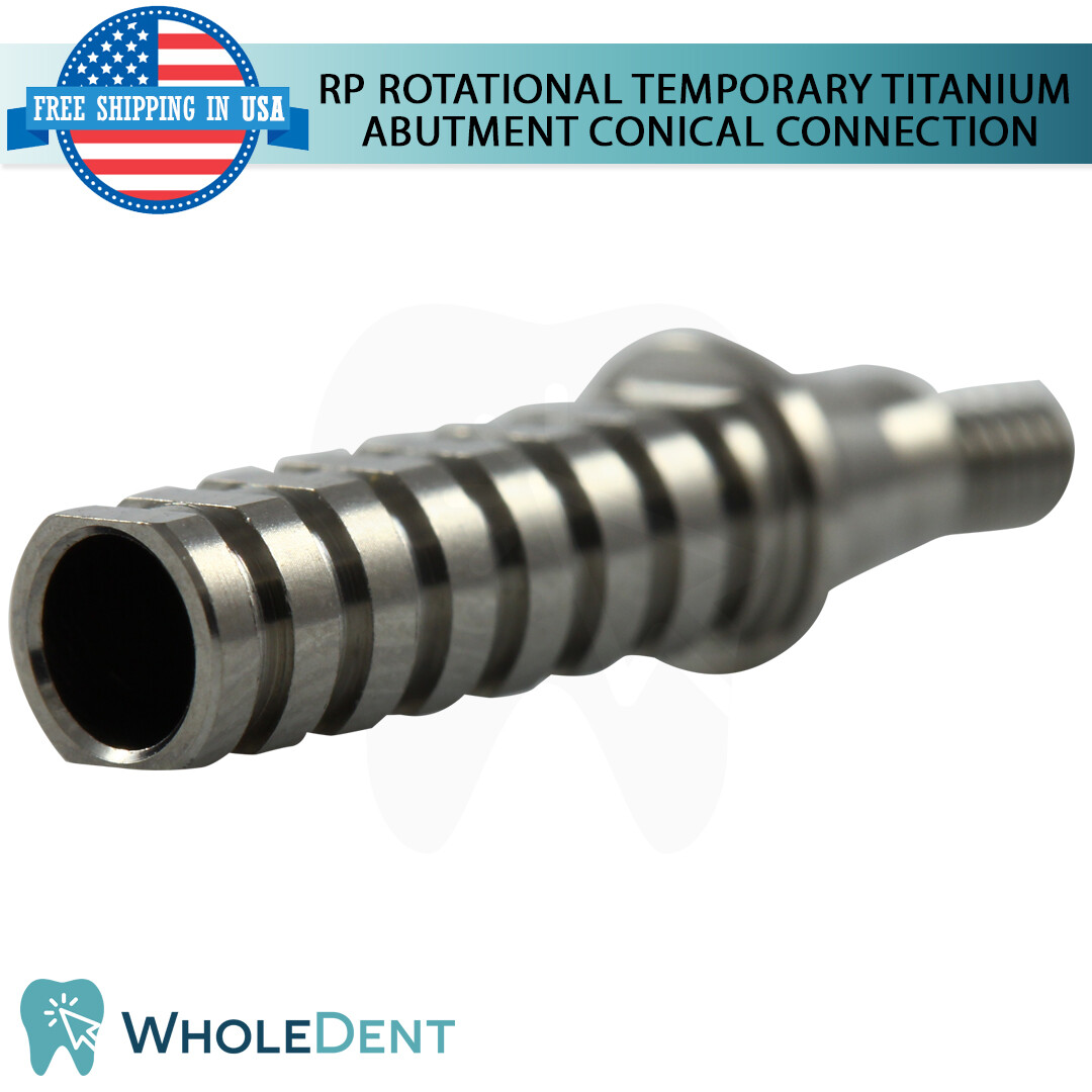 1x RP Conical Connection Rotational Temporary Titanium Abutment Dental 2.65mm