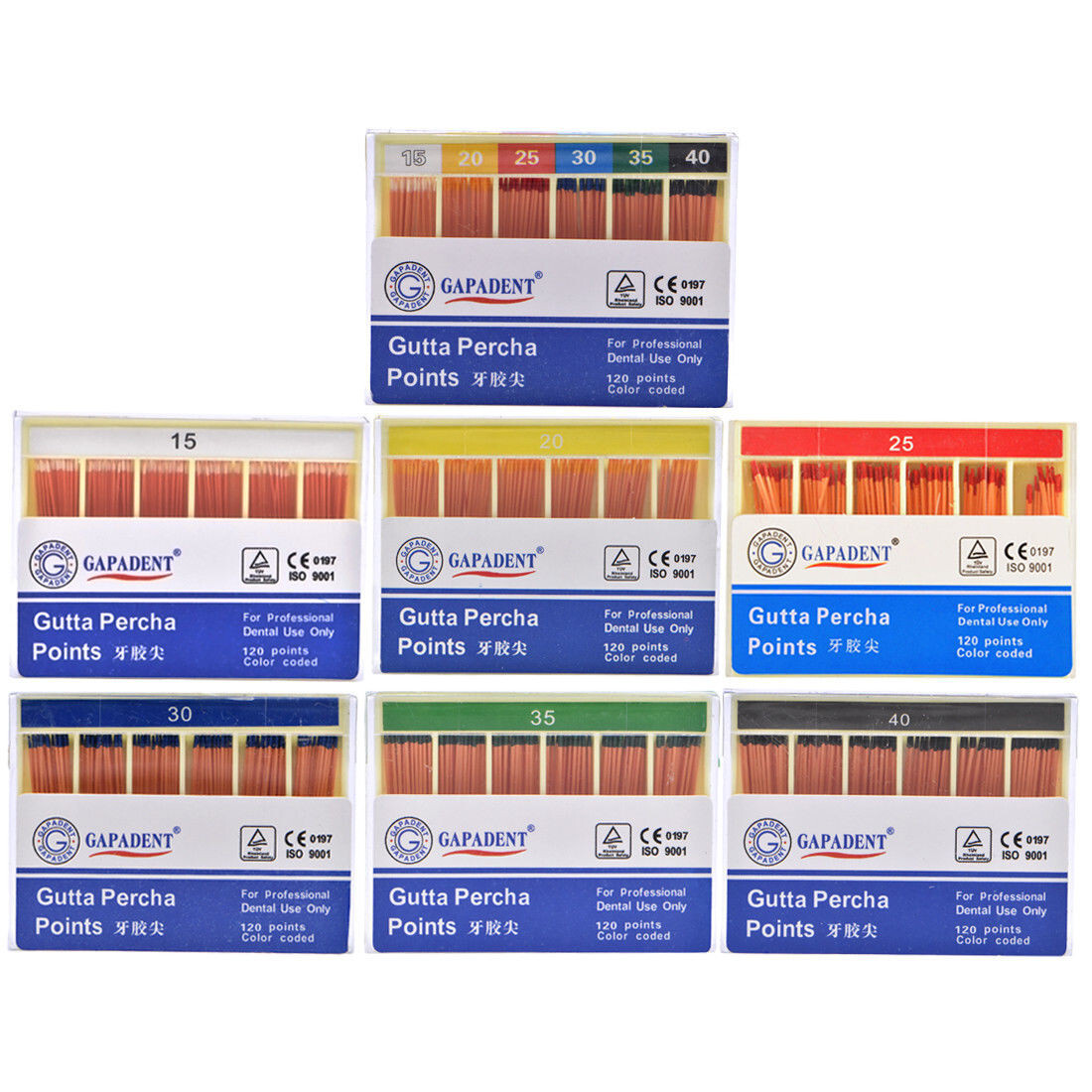 Dental Endo Root Canal Gutta Percha Points/Absorbent Paper Points 0.02/0.04/0.06