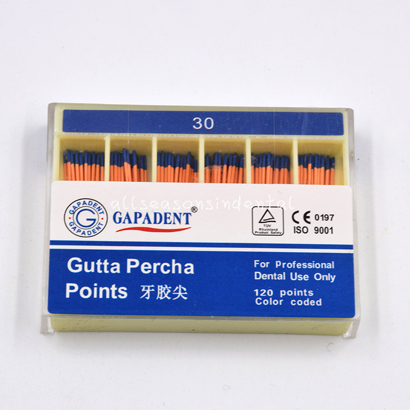 1/5/10 Pack Dental 120 Points Color Coded Gutta Percha Points GAPADENT All Size