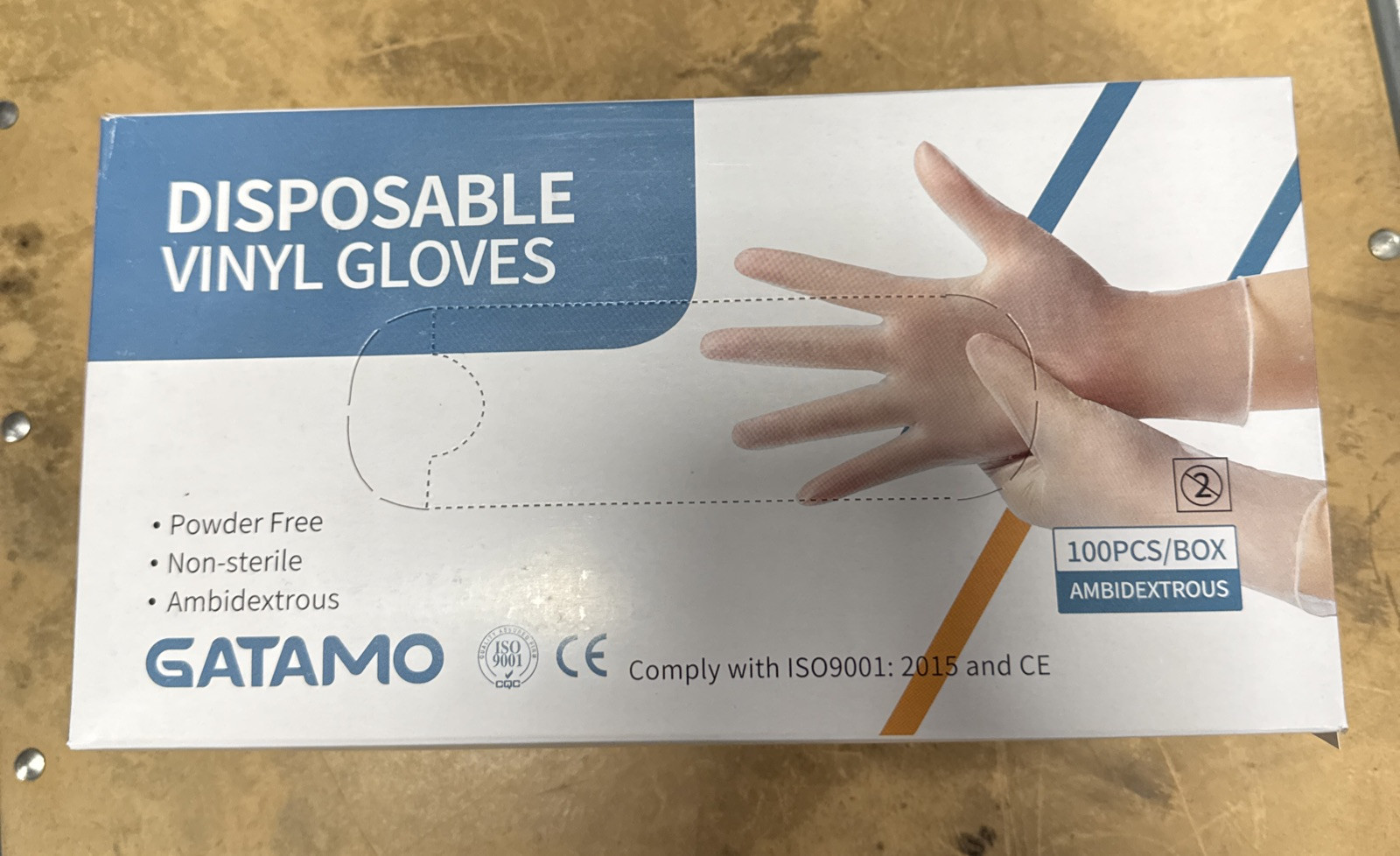 1000 GATAMO DISPOSABLE VINYL GLOVES SIZE XL POWDER FREE NON-STERILE AMBIDEXTROUS
