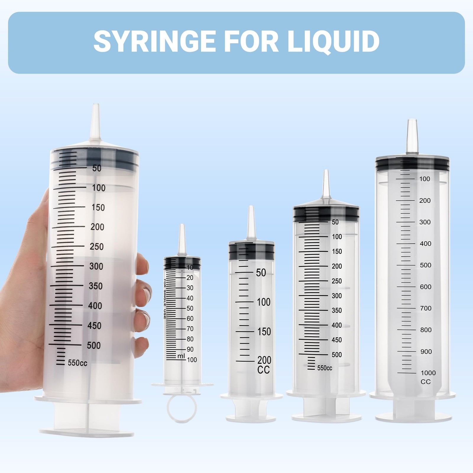 500ml Large Syringe, Plastic Syringe with Tip Adapter, for Thick Liquids for …