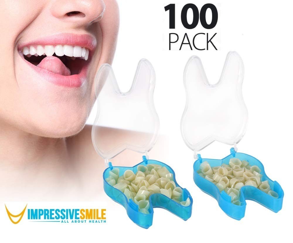 100 PCS Mixed Dental Temporary Crown Kit Anterior Front & Molar Posterior 50 …