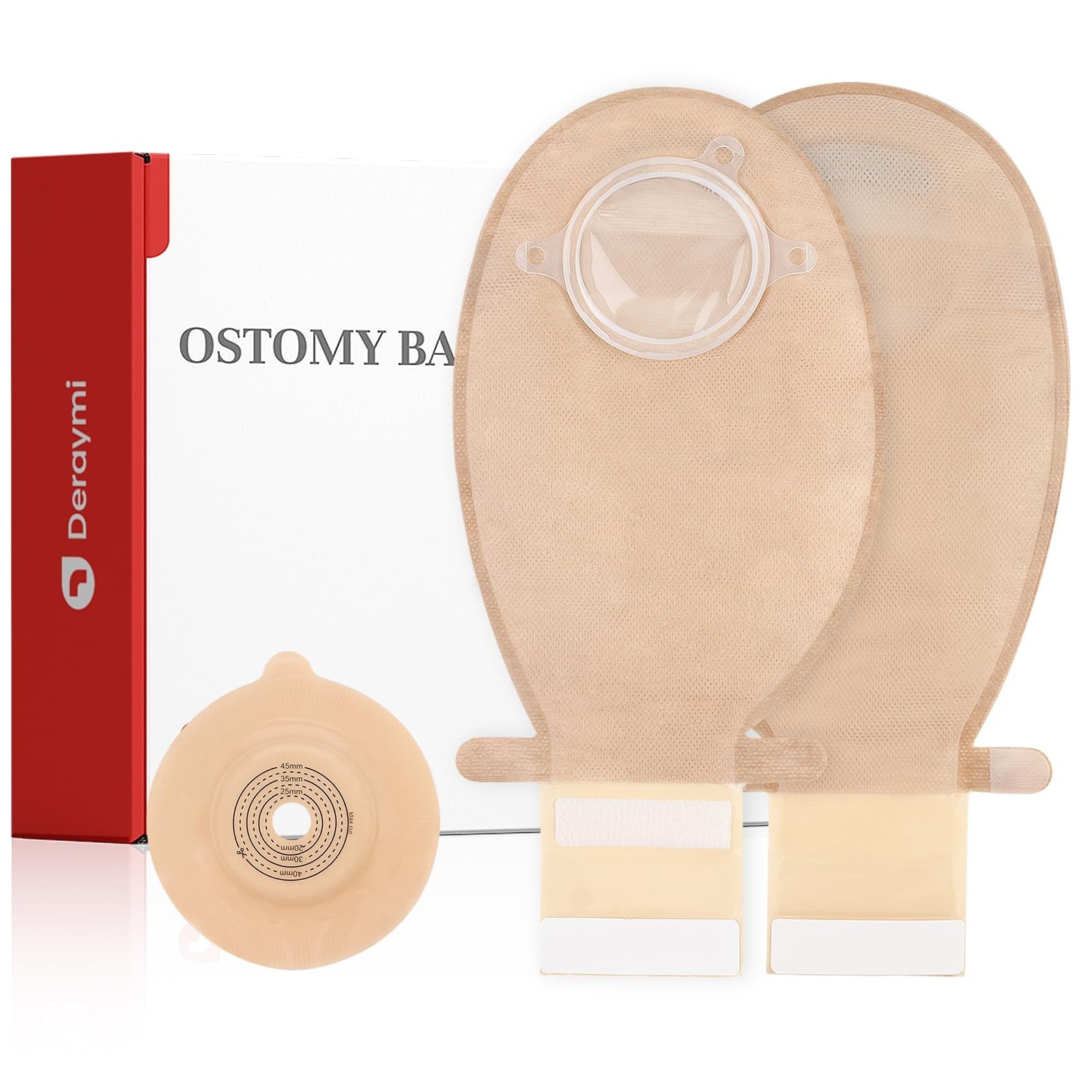 15 PCS Colostomy Bags, Two Piece Convex Ostomy Bag Colostomy Supplies, Draina…