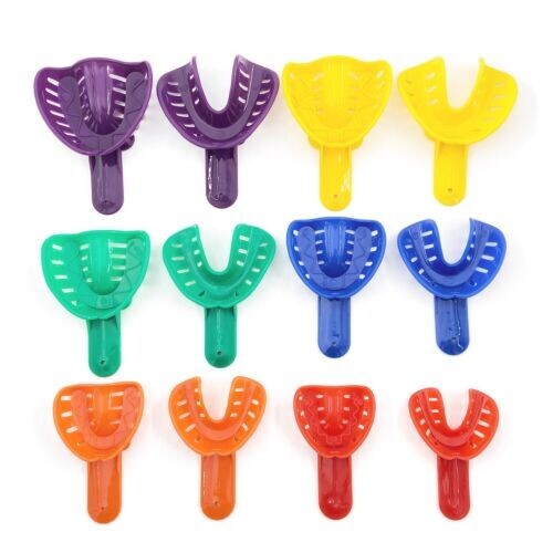 48Pcs Dental Impression Trays Perforated Plastic Disposable (CHOOSE SIZE)