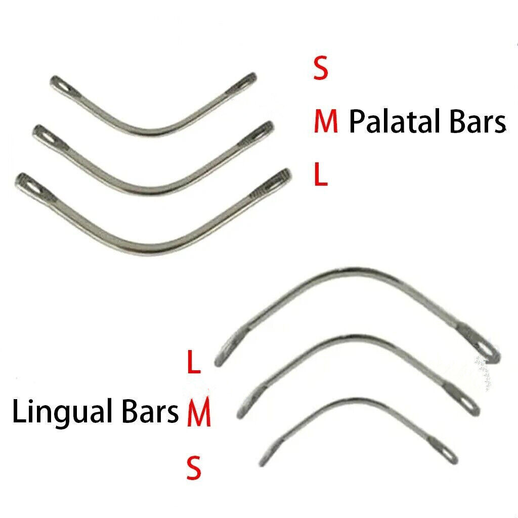 Stainless Steel Dental Instrument Lingual Bars/Palatal Bars/Upper/Lower S M L