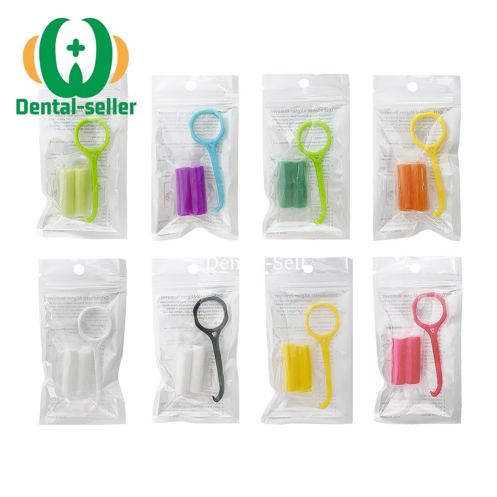 Dental Aligner Retainer Take Off Invisible Braces Remover Hook with Chewies Kit