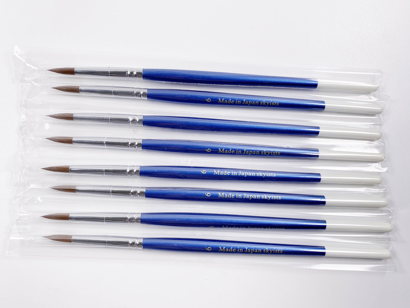 5Pcs 6# Dental Lab Brush Pen Brushes Nylon Hair Metal Porcelain Powder Ceramic