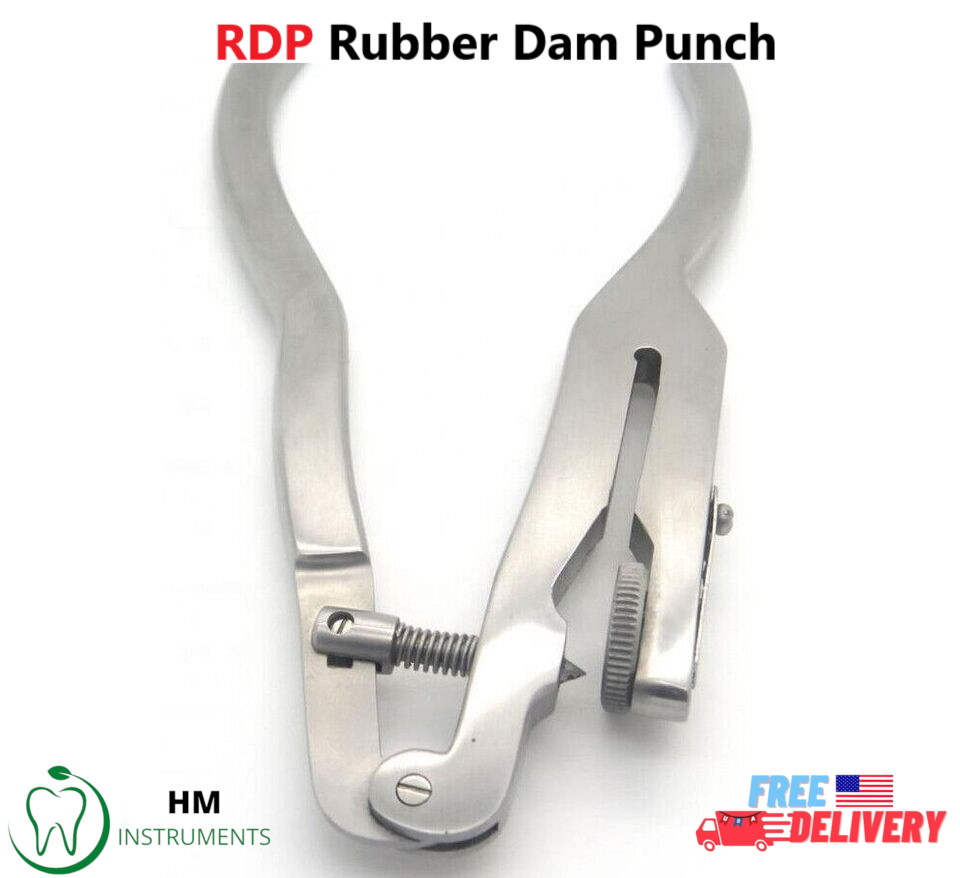 Orthodontic Rubber Dam Punch Hole Plier Endodontic Forceps Dental Ivory