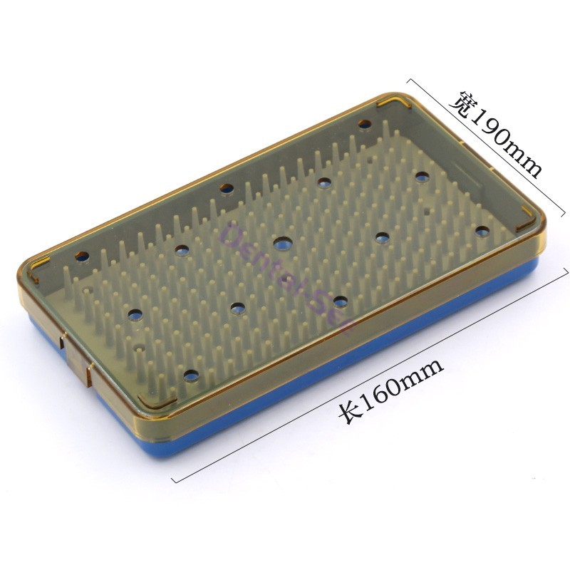 Sterilization Tray Case Box Autoclave with Silicone Pad for Surgical Instruments
