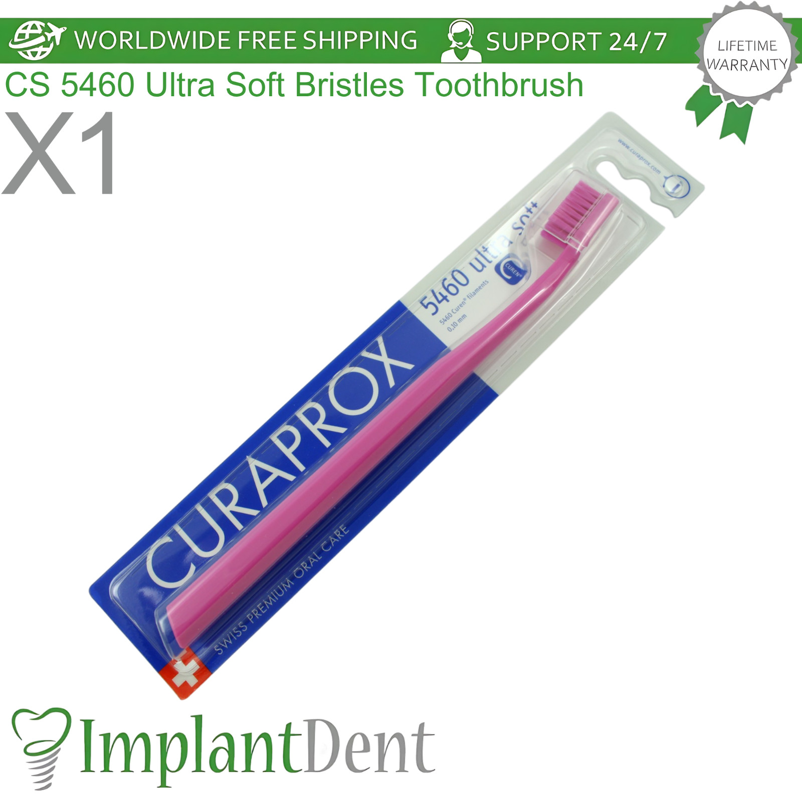 Dental CS 5460 Ultra Soft Toothbrush Gentle Cleaning Daily Oral Care Curaprox
