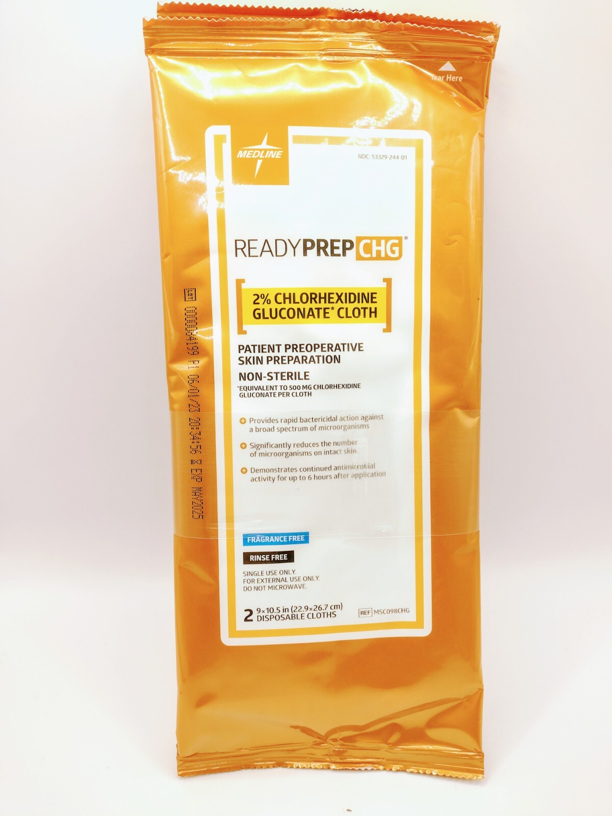 Lot of 36 Packs Medline ReadyPrep 2% Chlorhexidine Gluconate Cloths Exp 2025