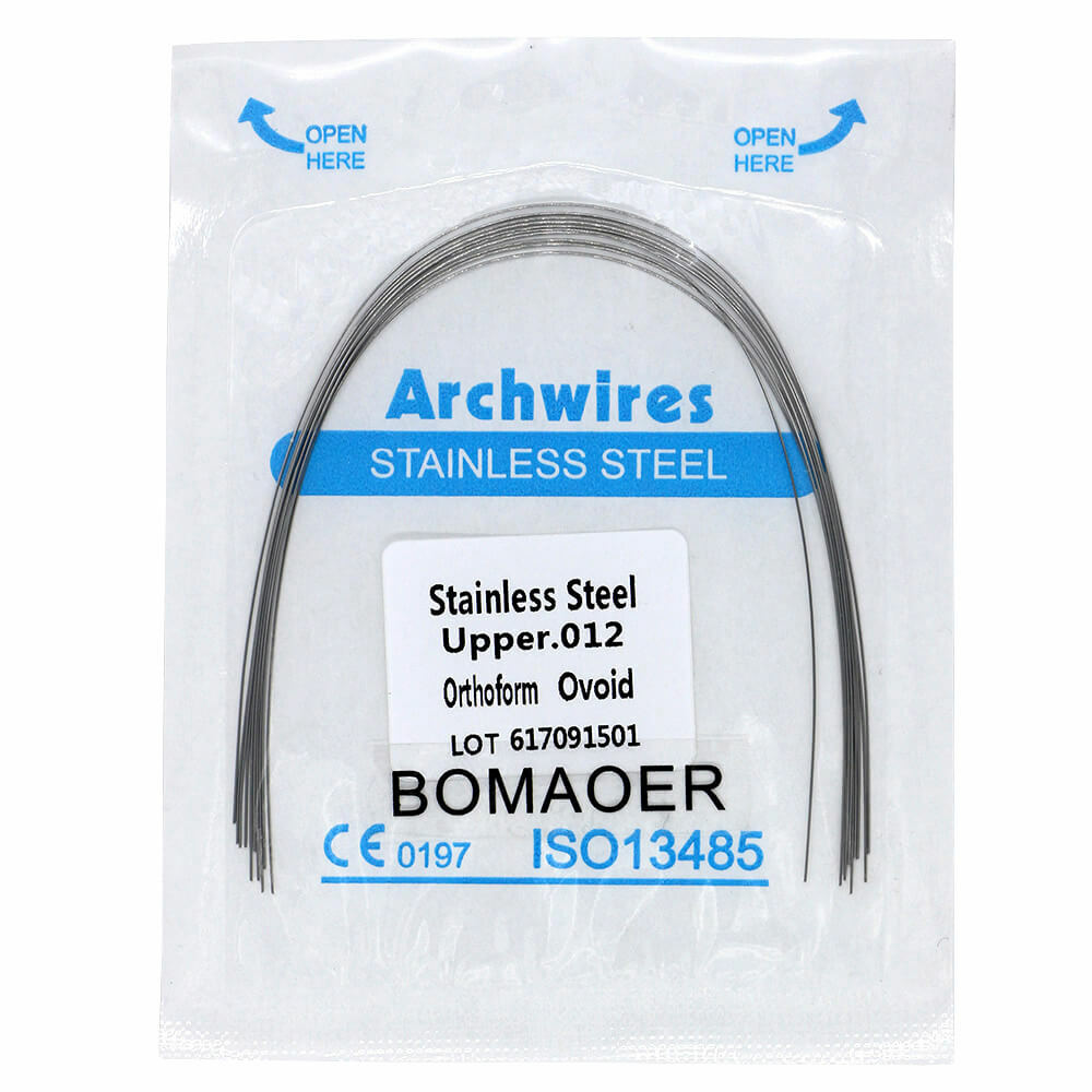 10 Packs: .012″ Upper Stainless Steel Round Arch Wires, 10pc/Pack. Dental Ortho