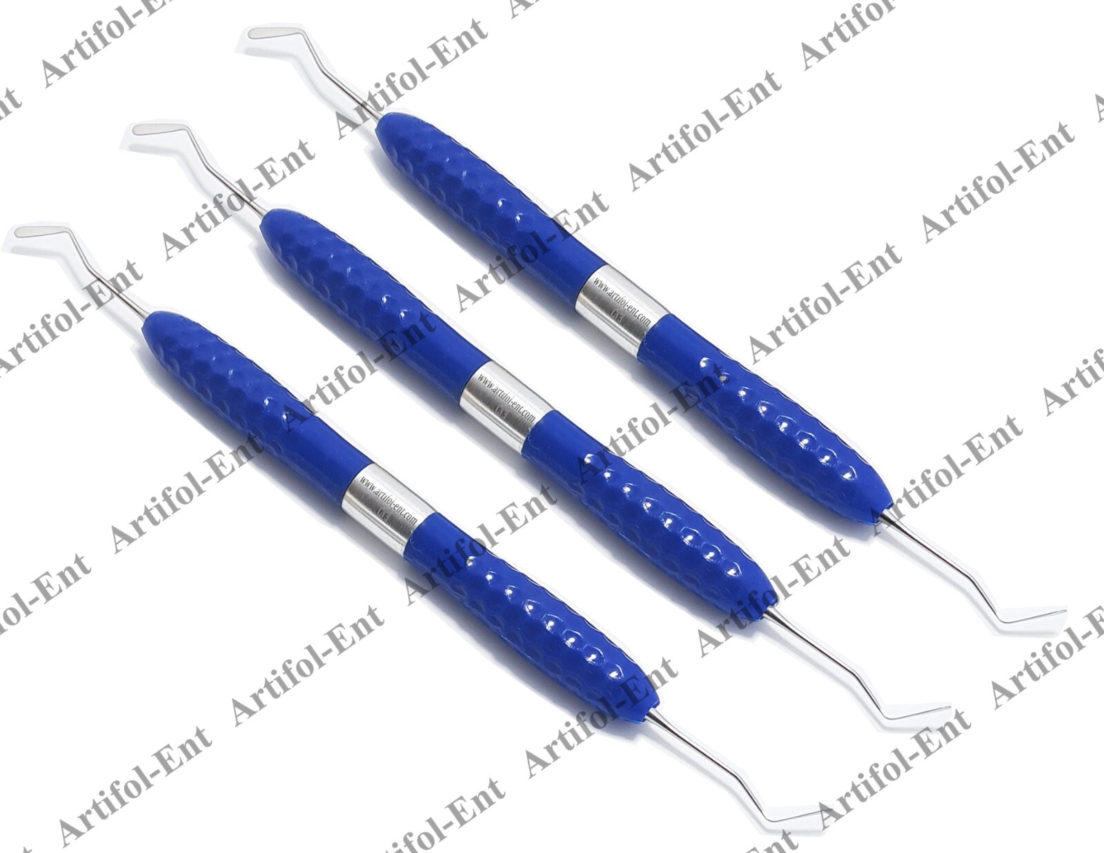 Dental Composite Resin Filling Instruments–3 Pcs, Double Ended, 17cm–Blue #CT3