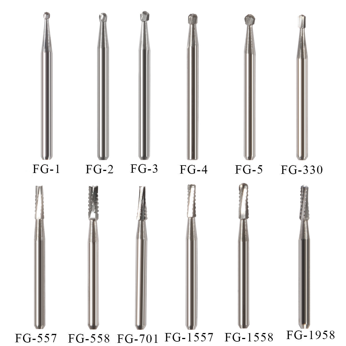 10 pcs Dental Orthodontic High-Speed Carbide Burs FG Debonding And Finishing