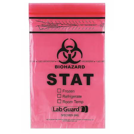 Medegen Medical Products 4001 Specimen Transport Bag, 6X9″, Pk1000
