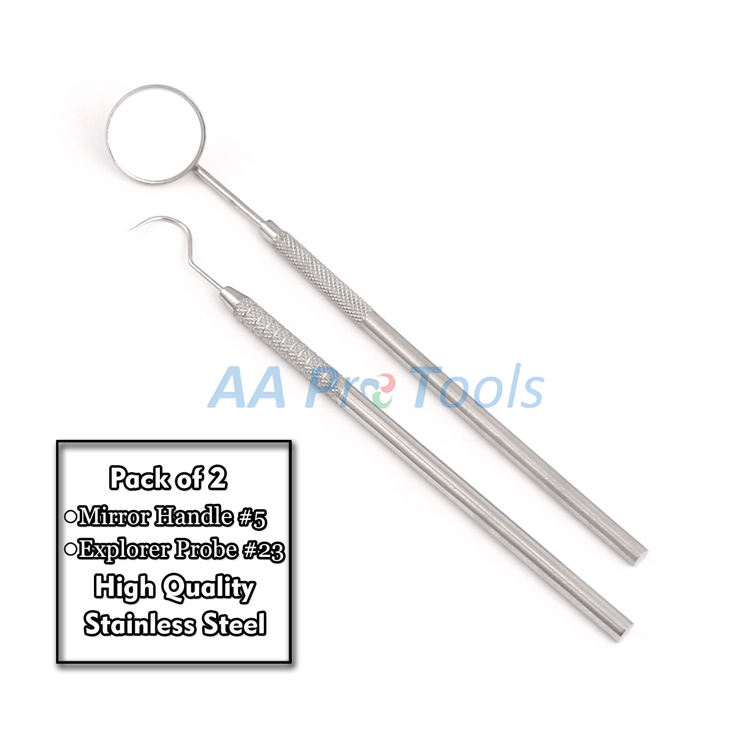 X2 Dental Tartar Calculus Plaque Remover Tooth Scraper, Mirror and Scaler Pr-158