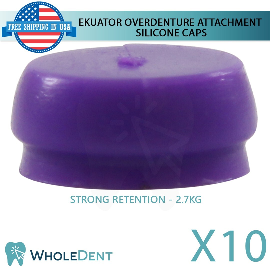 10x Rigid Strong Silicone Cap Ekuator Overdenture Attachment Abutment Dental