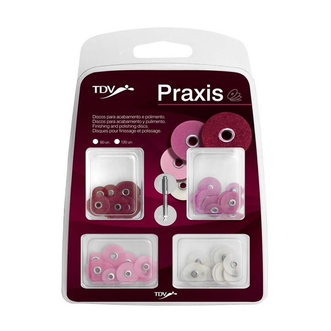 Praxis Sandpaper Discs – 120 Assorted Discs + Mandrel POP-ON By TDV