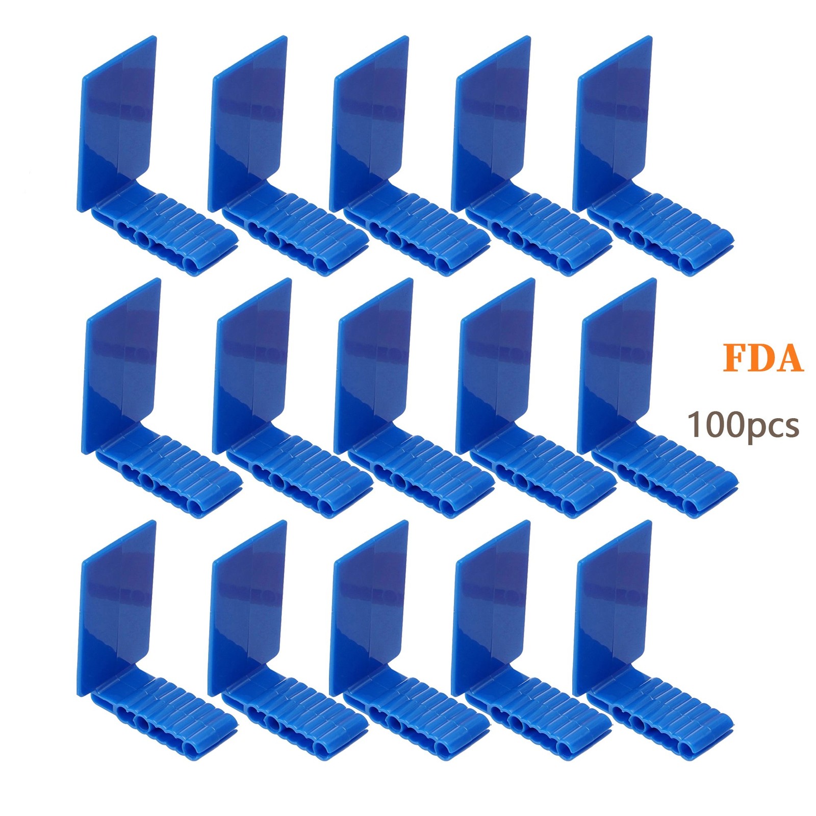 100pcs Dental X-ray Sensor Holder Anterior Positioning System self-adhesive Blue